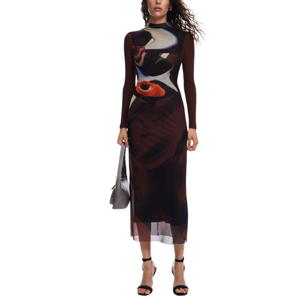  - Brown Polyester Dress