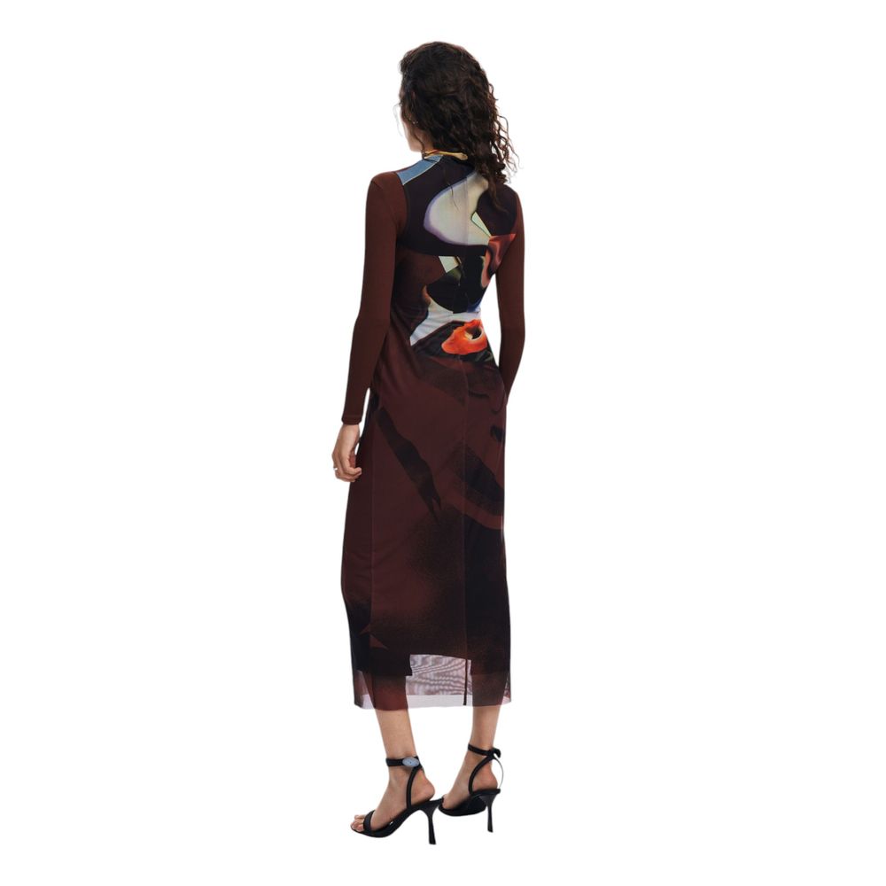  - Brown Polyester Dress