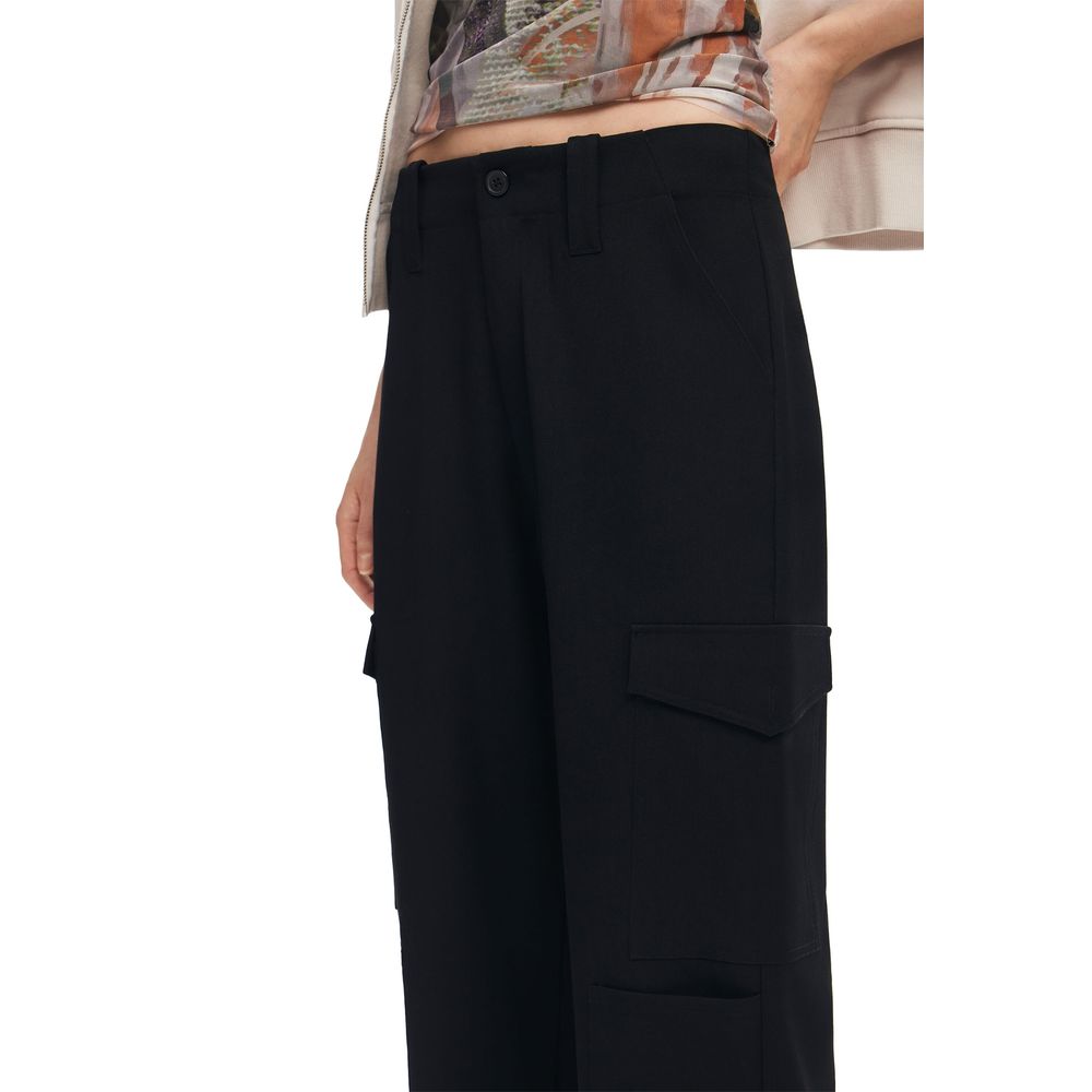  - Black Polyester Jeans & Pant