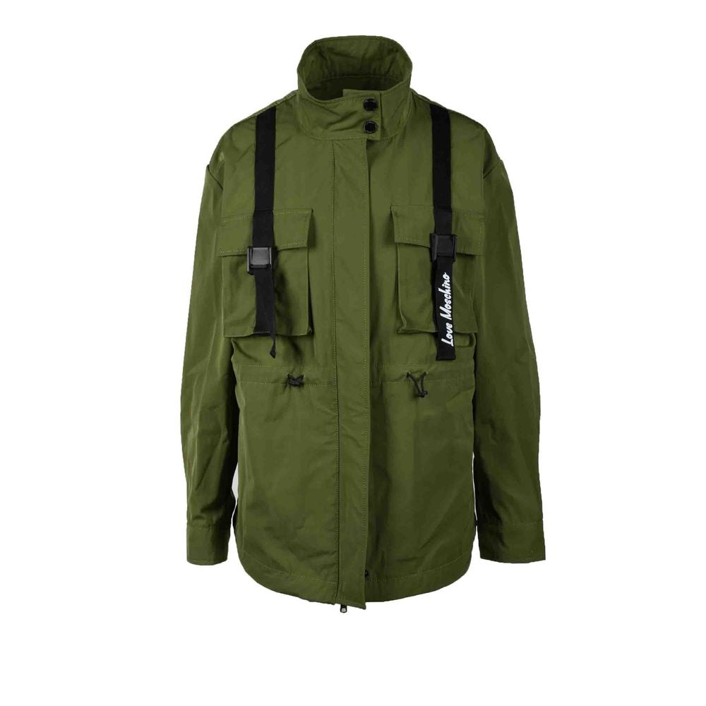  - Green Polyester Jackets & Coat