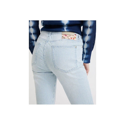  - Light Blue Elastane Jeans & Pant