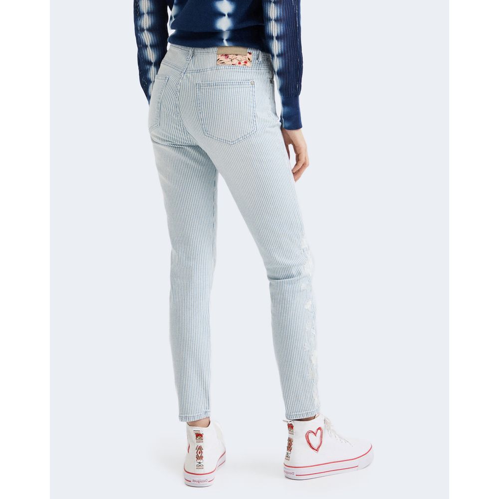  - Light Blue Elastane Jeans & Pant