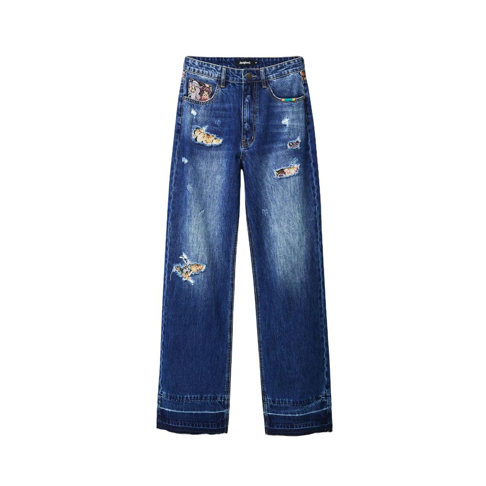  - Blue Cotton Jeans & Pant