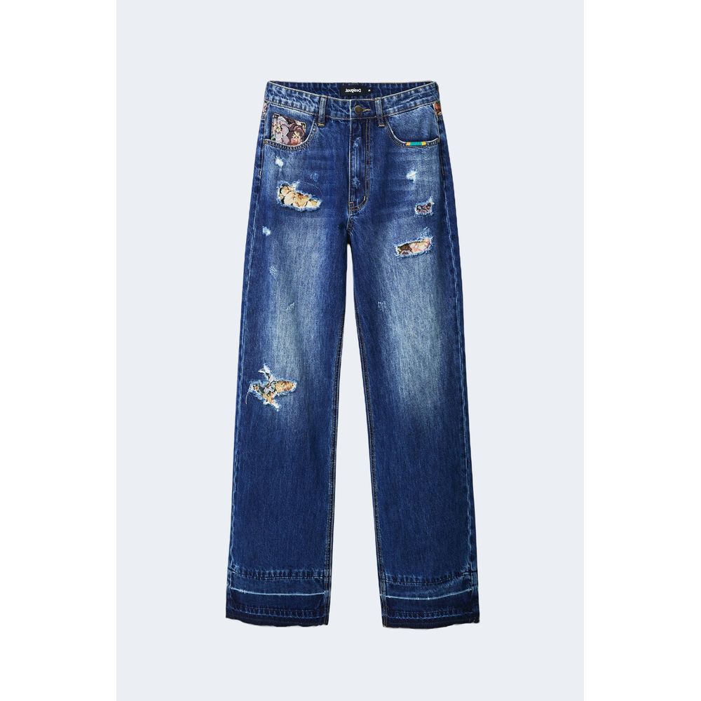  - Blue Cotton Jeans & Pant