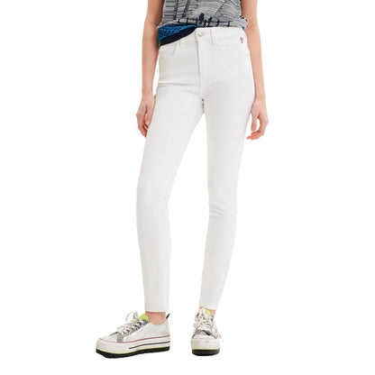  - White Cotton Jeans & Pant