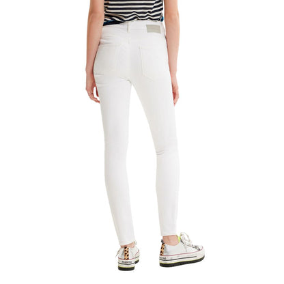  - White Cotton Jeans & Pant