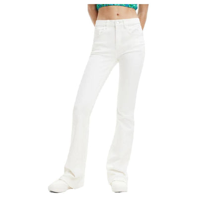  - White Cotton Jeans & Pant