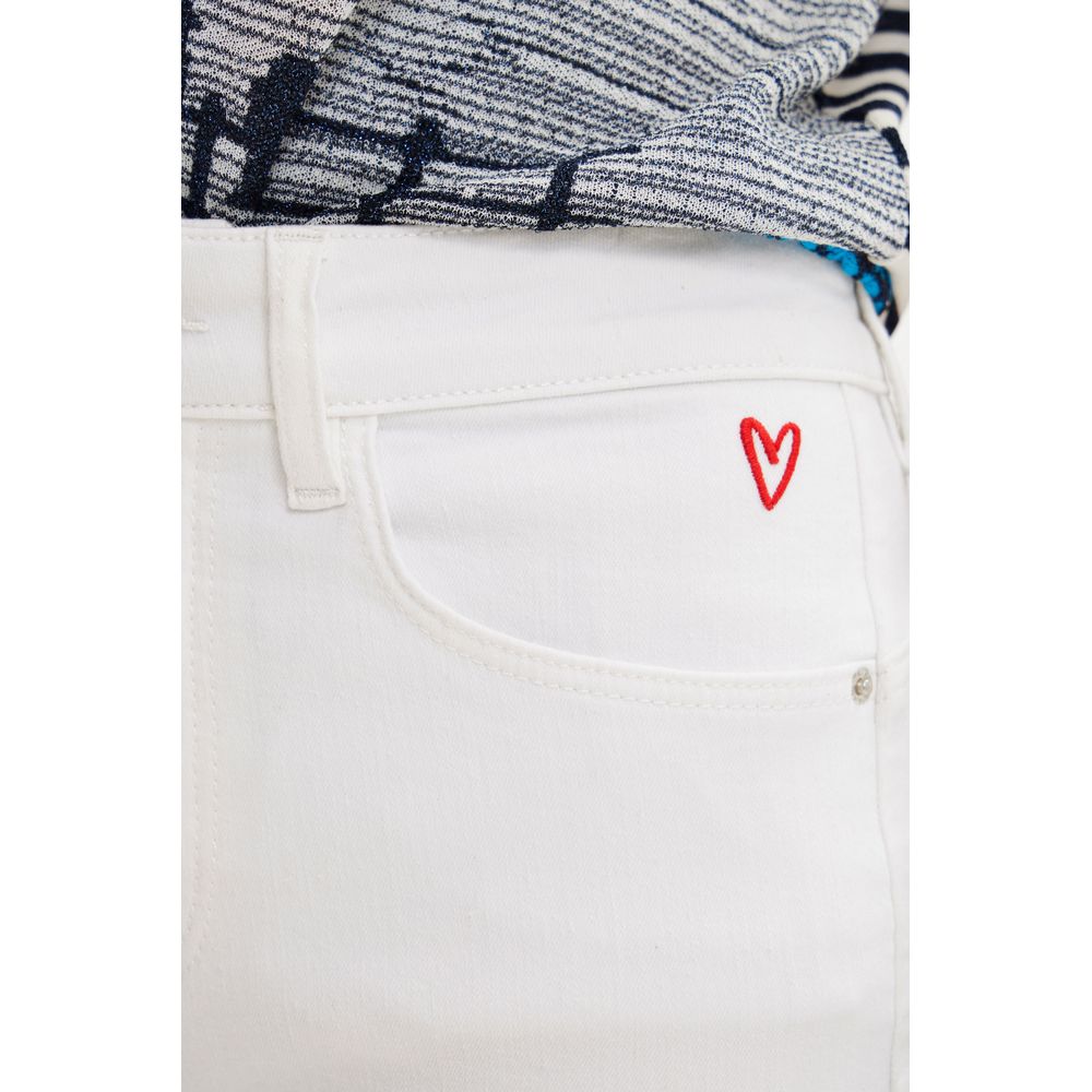  - White Cotton Jeans & Pant