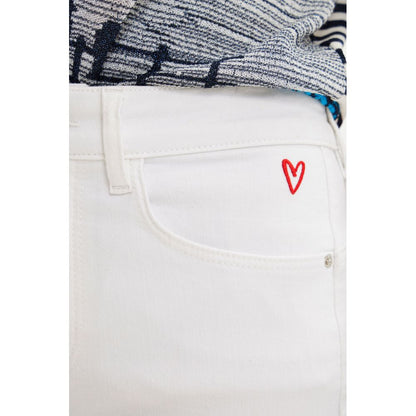  - White Cotton Jeans & Pant