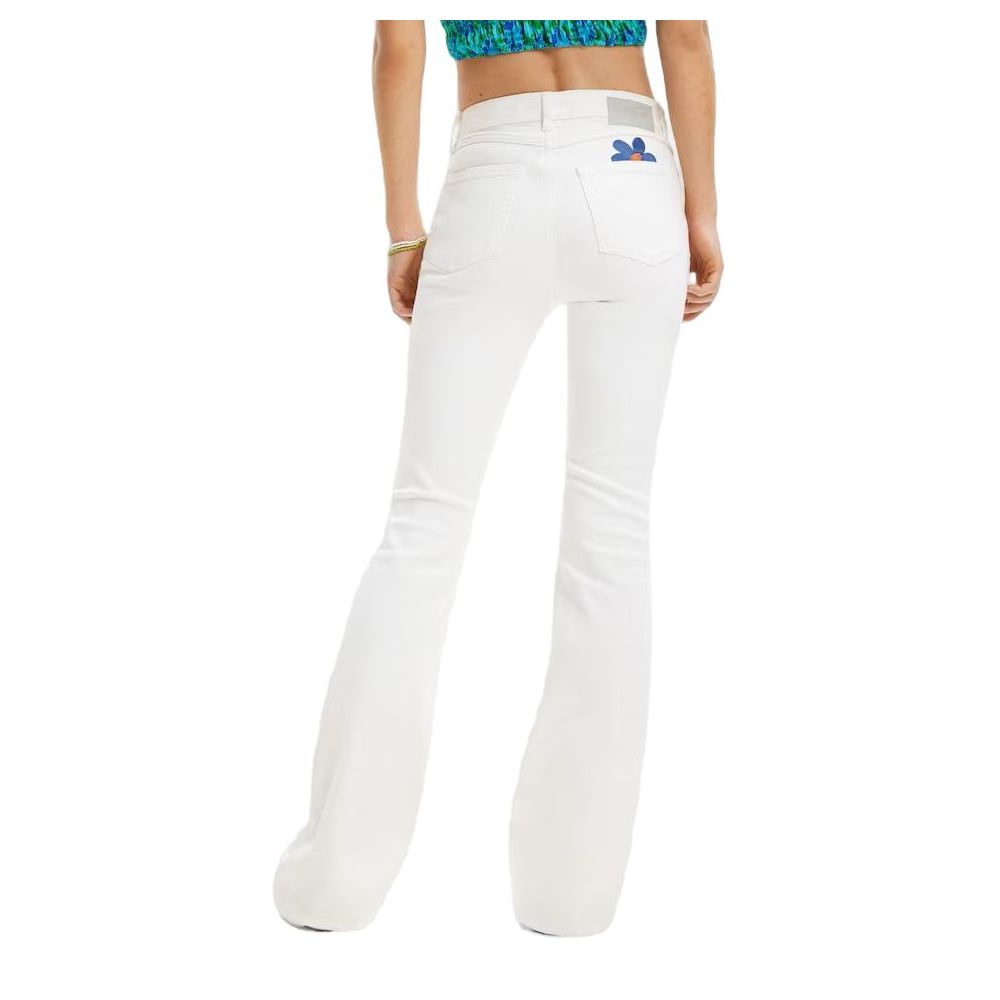  - White Cotton Jeans & Pant