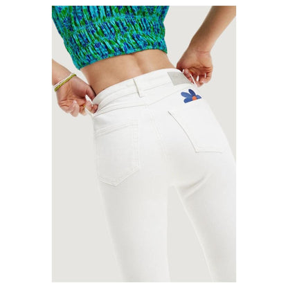  - White Cotton Jeans & Pant