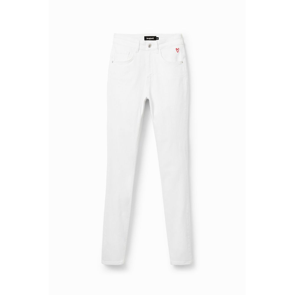  - White Cotton Jeans & Pant