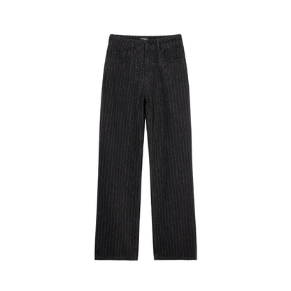  - Black Cotton Jeans & Pant