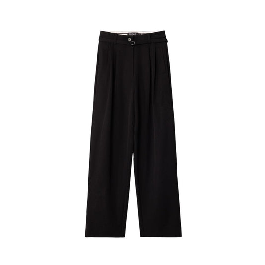  - Black Polyester Jeans & Pant