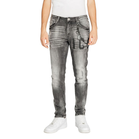  - Gray Cotton Jeans & Pant