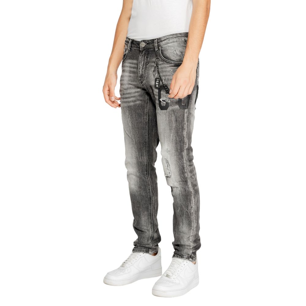  - Gray Cotton Jeans & Pant