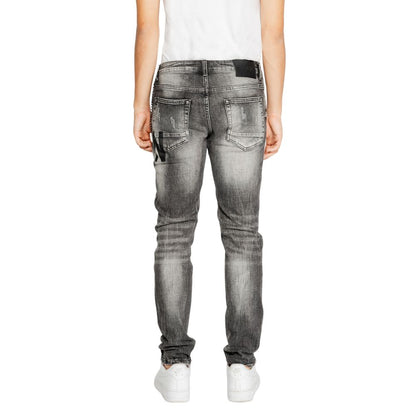  - Gray Cotton Jeans & Pant