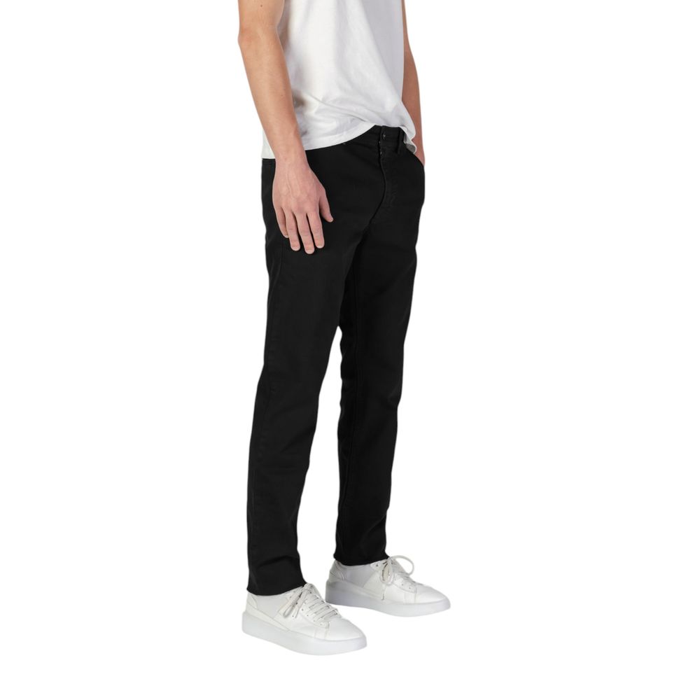  - Black Cotton Jeans & Pant