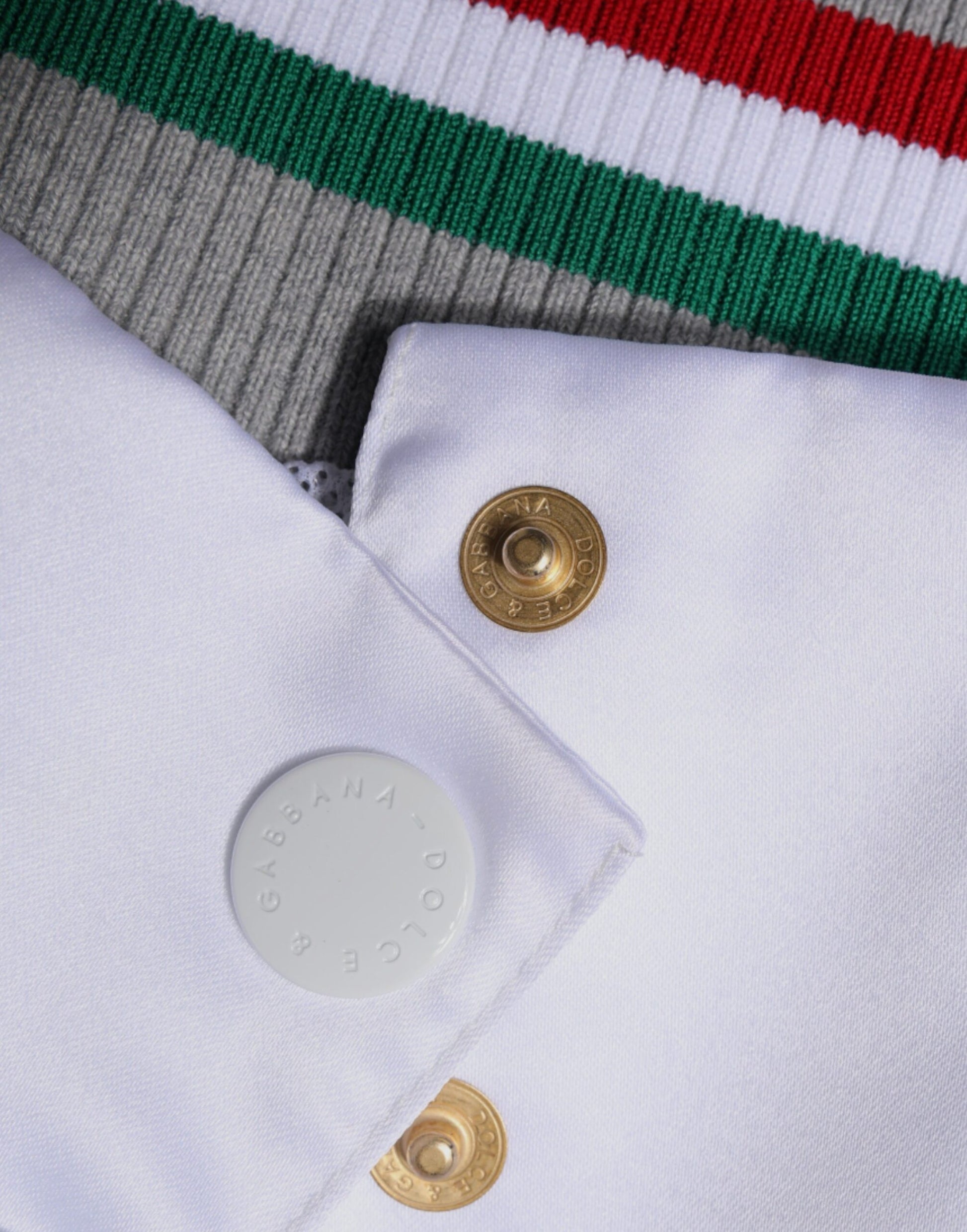 Multicolor Italia Button Down Bomber Jacket by Dolce & Gabbana
