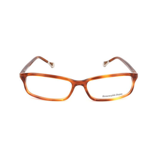 Ermenegildo Zegna Brown Plastic Frames – Stylish Square Designer Optical Glasses
