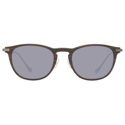  - Brown Wood And Metal Sunglasses