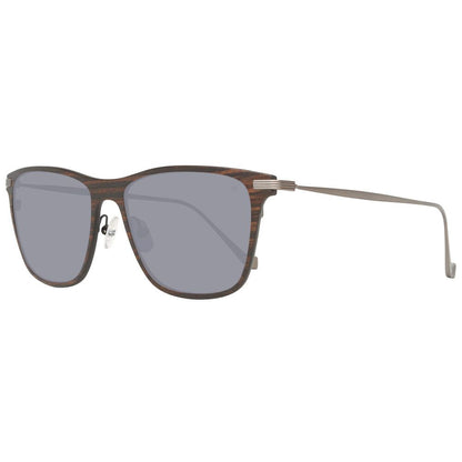  - Gray Wood And Metal Sunglasses