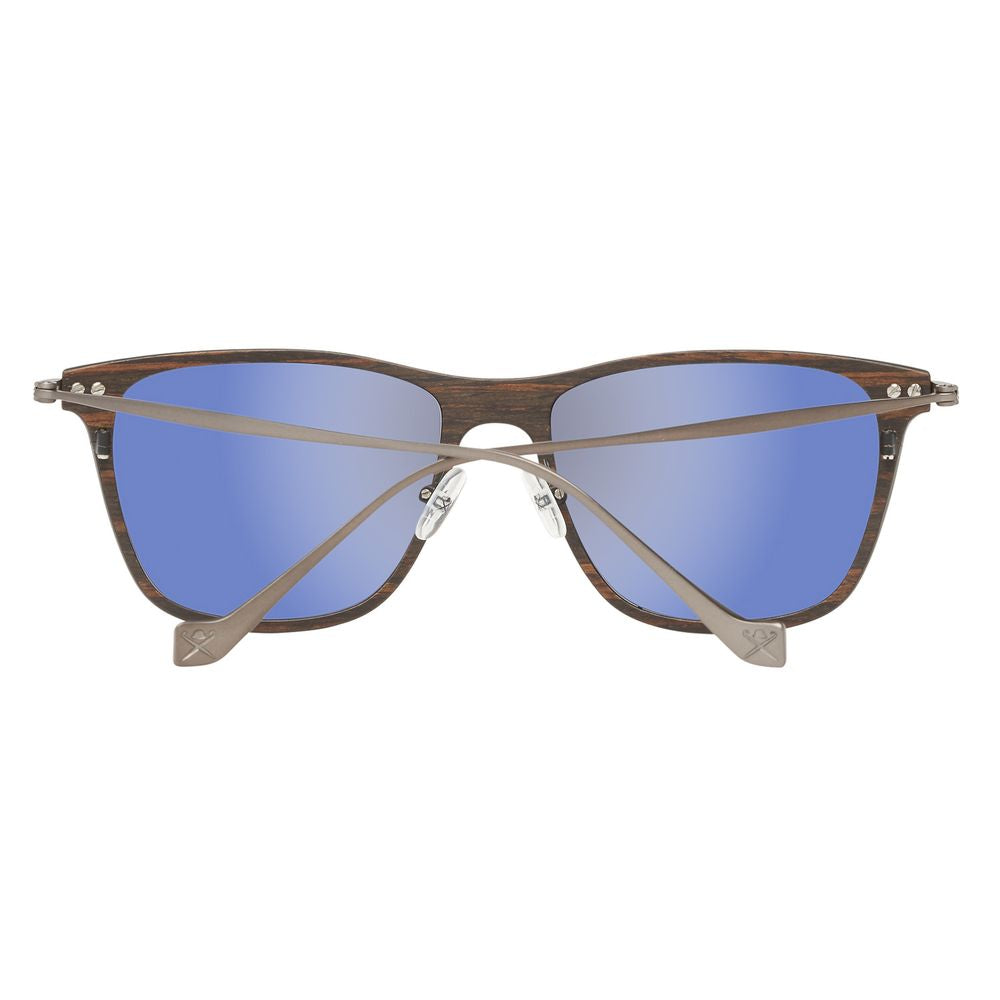  - Gray Wood And Metal Sunglasses