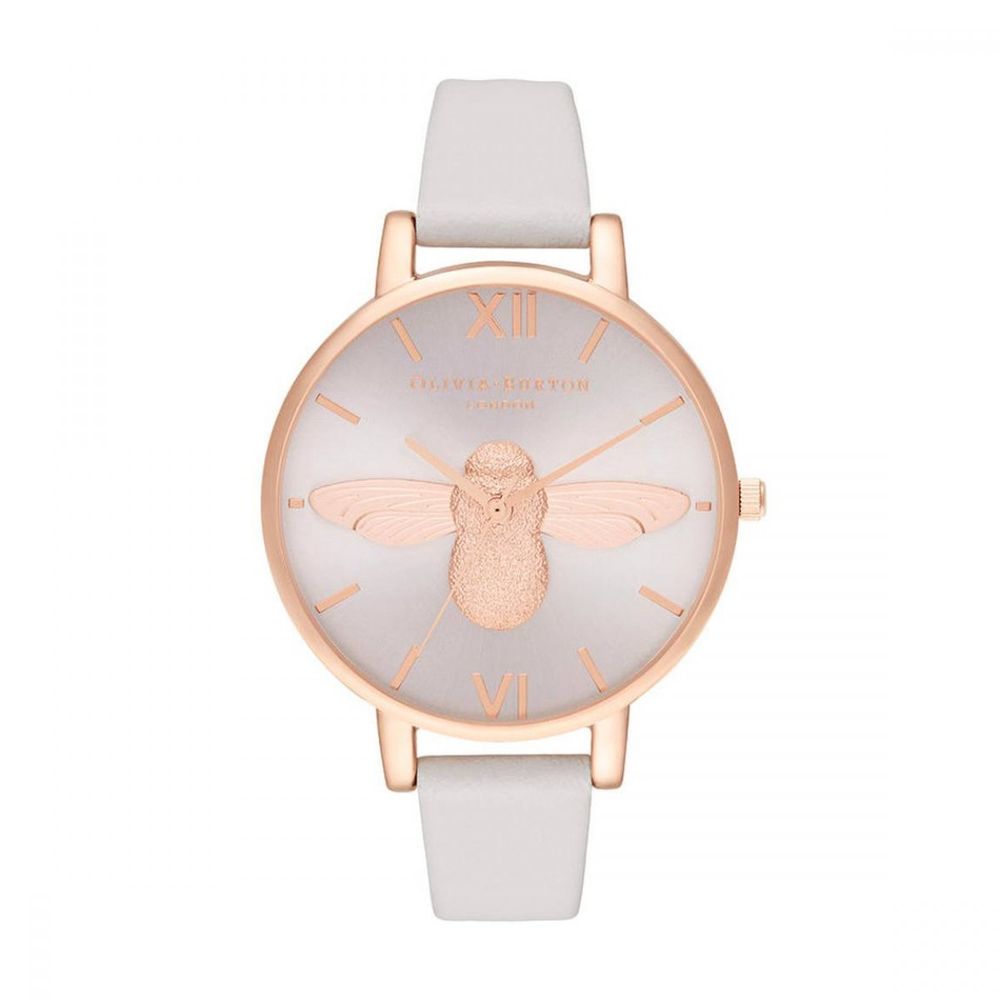  - Beige Synthetic Leather Watch