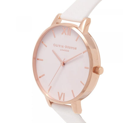  - White Synthetic Leather Watch