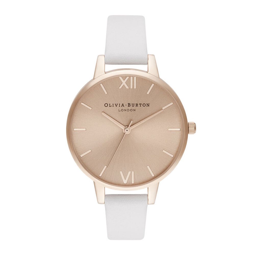  - White Synthetic Leather Watch