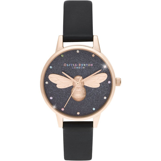  - Black Synthetic Leather Watch