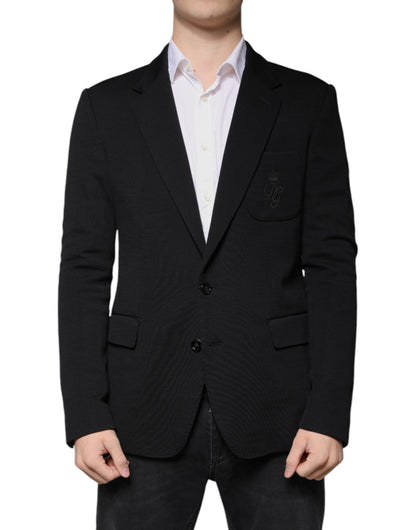 Black Wool Single Breasted Formal Blazer