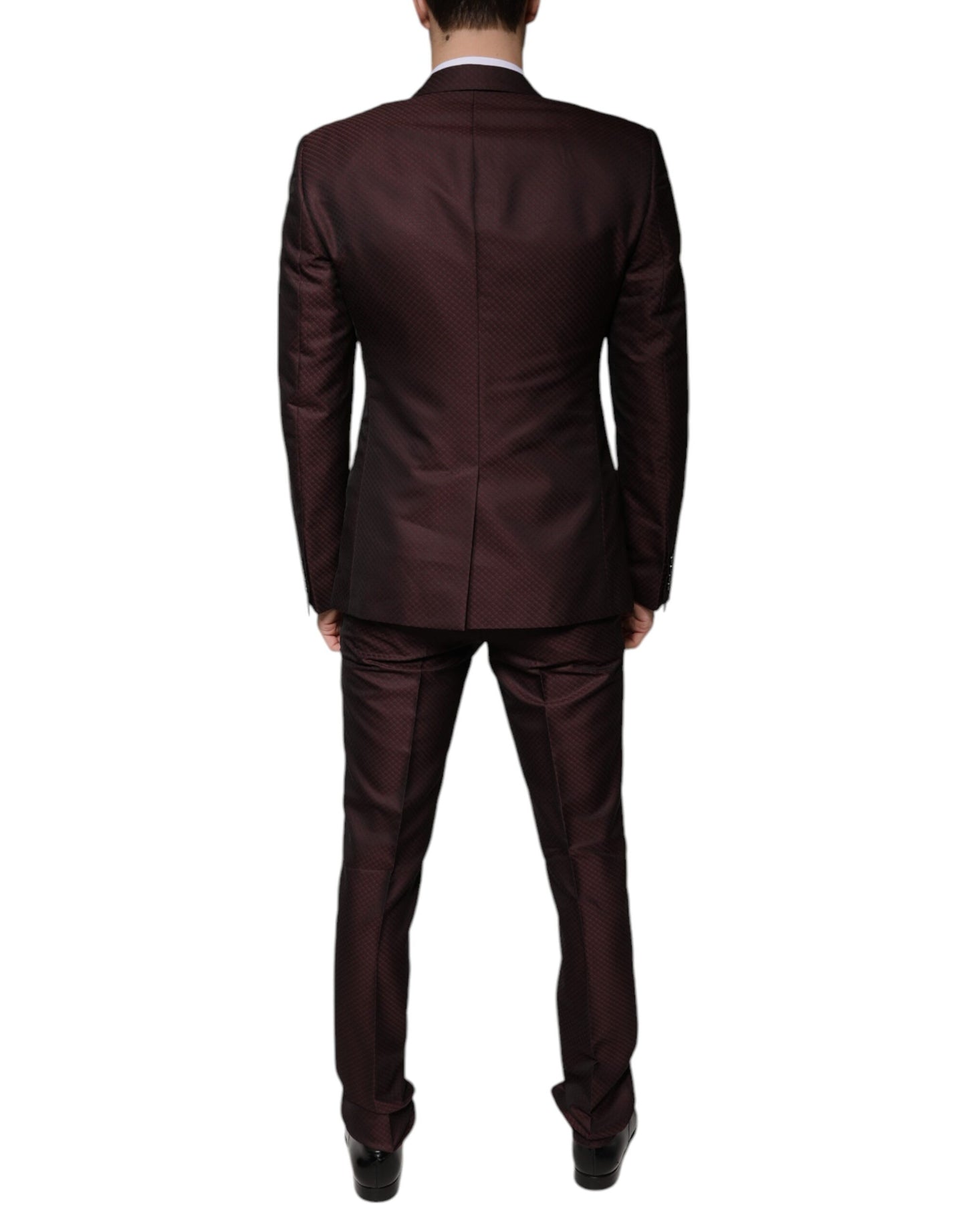 Maroon Deck Card Crown 2 Piece Formal Suit