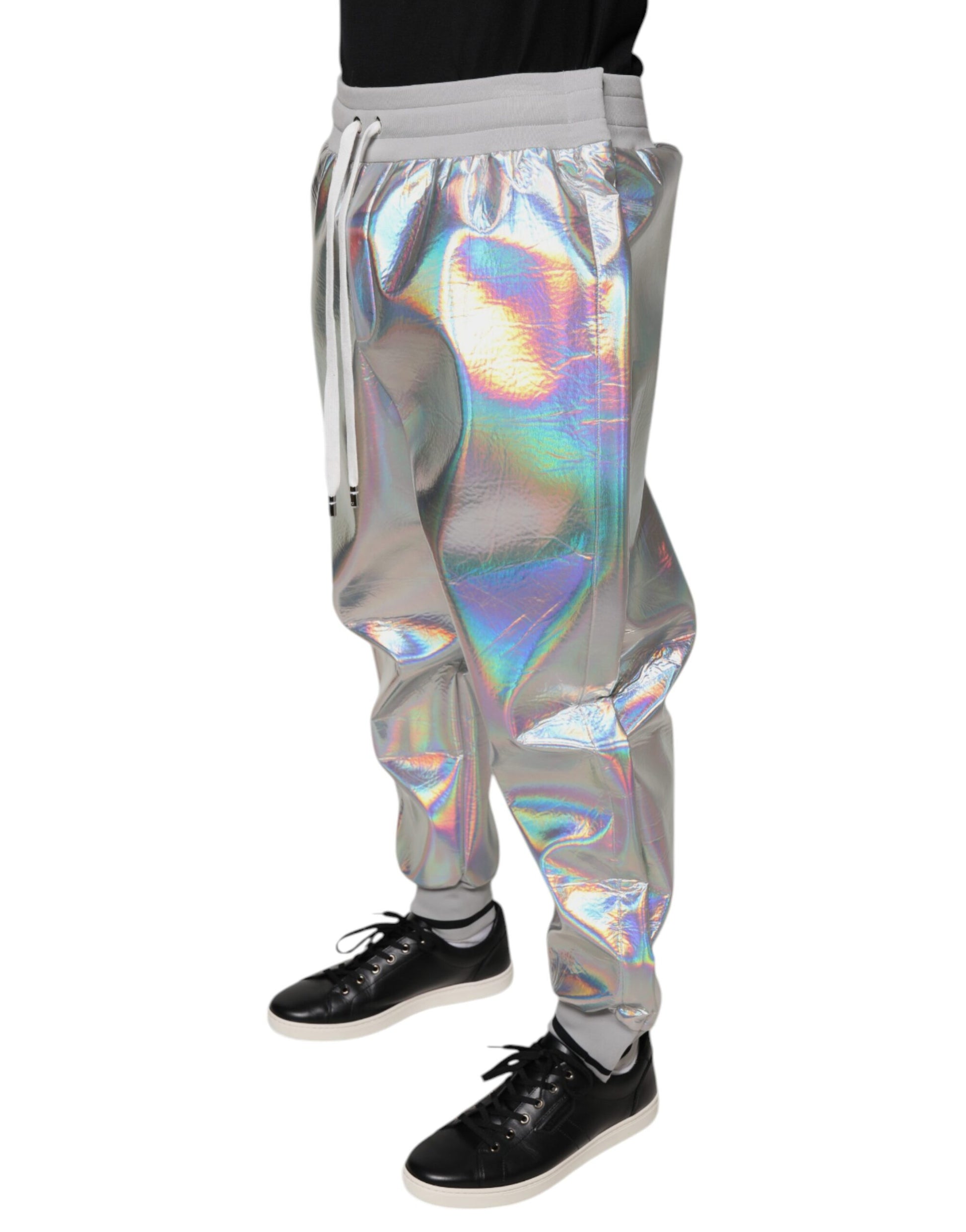 Silver Iridescent Jogger Pants