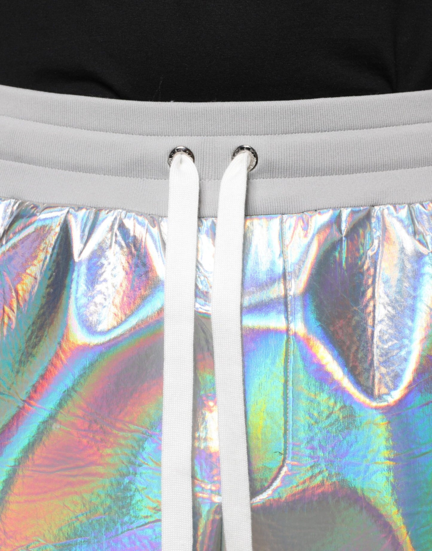 Silver Iridescent Jogger Pants