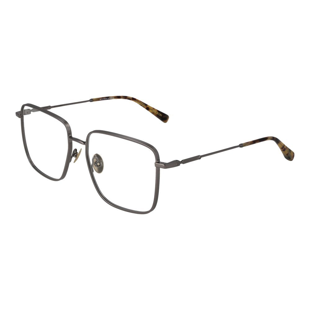 Scotch & Soda Men’s Optical Glasses – Gunmetal Square Frame, 55mm