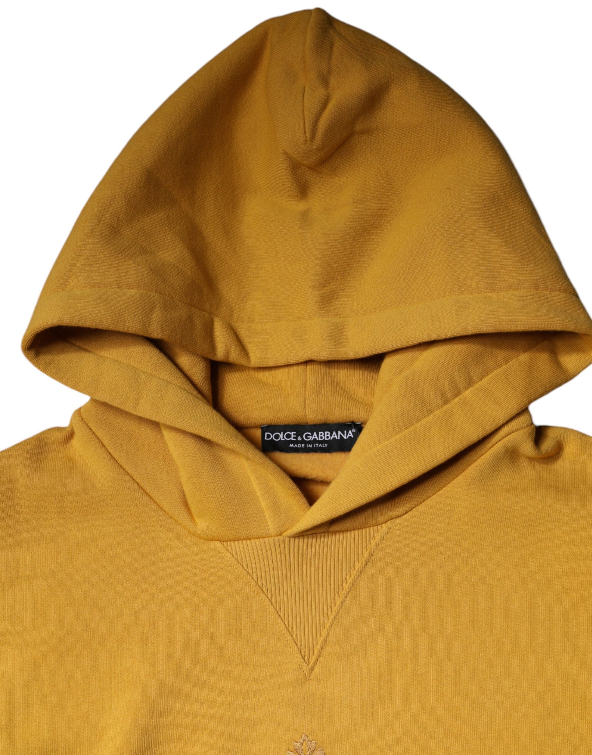Dolce & Gabbana Mustard DG Hooded Men Sweatshirt