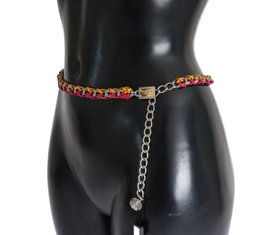  - Elegant Multicolor Crystal-Embellished Belt