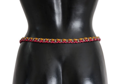  - Elegant Multicolor Crystal-Embellished Belt