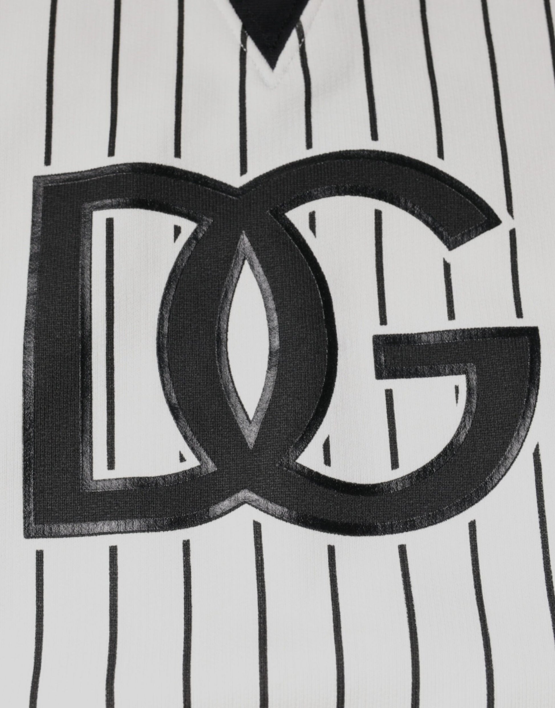 Dolce & Gabbana Black and White Stripes Logo Sweatshirt