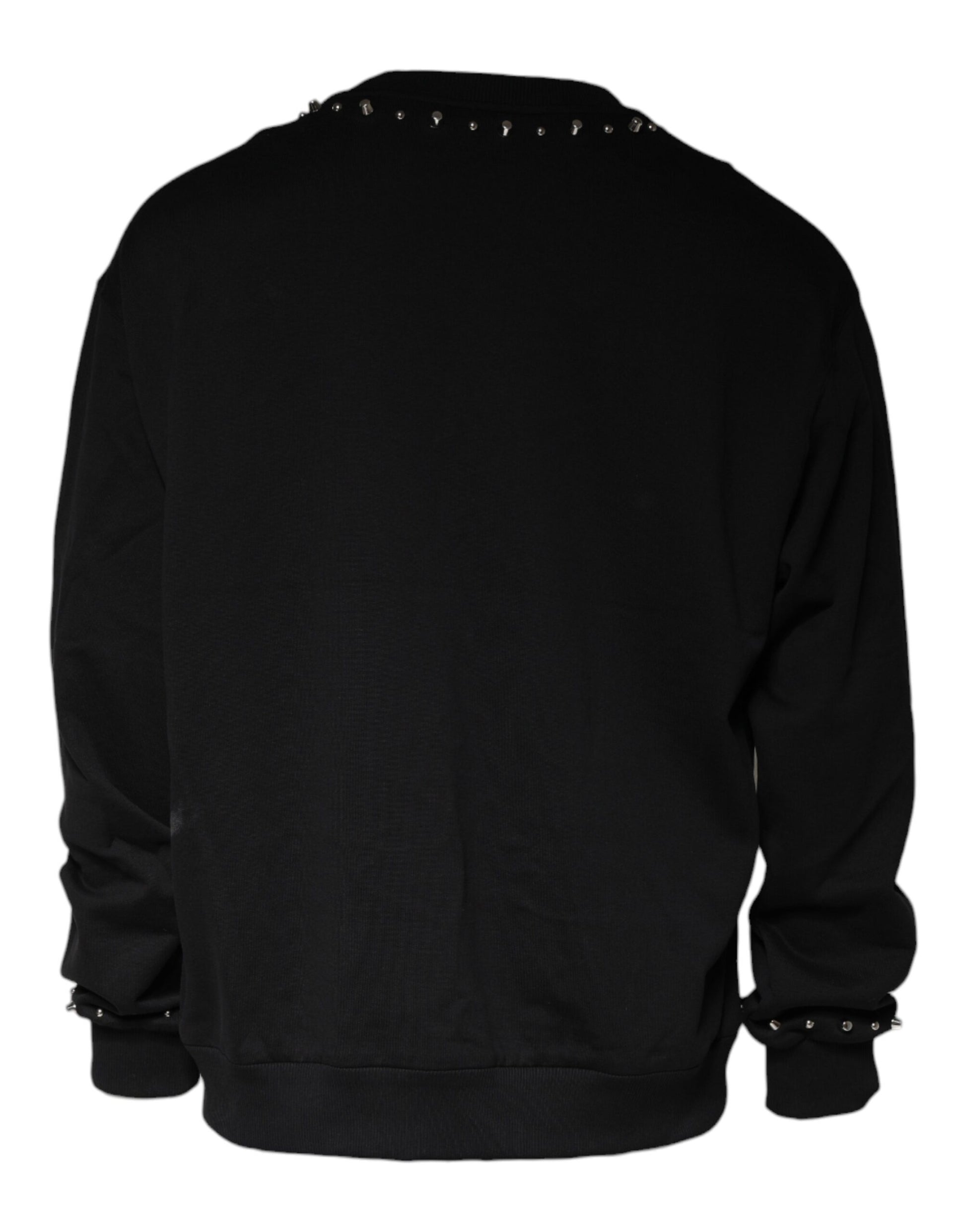 Black Logo Stud Pullover Sweatshirt Sweater