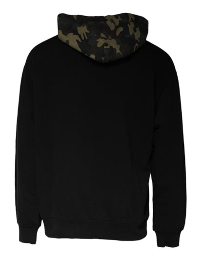 Black Camouflage Hooded Sweatshirt Sweater