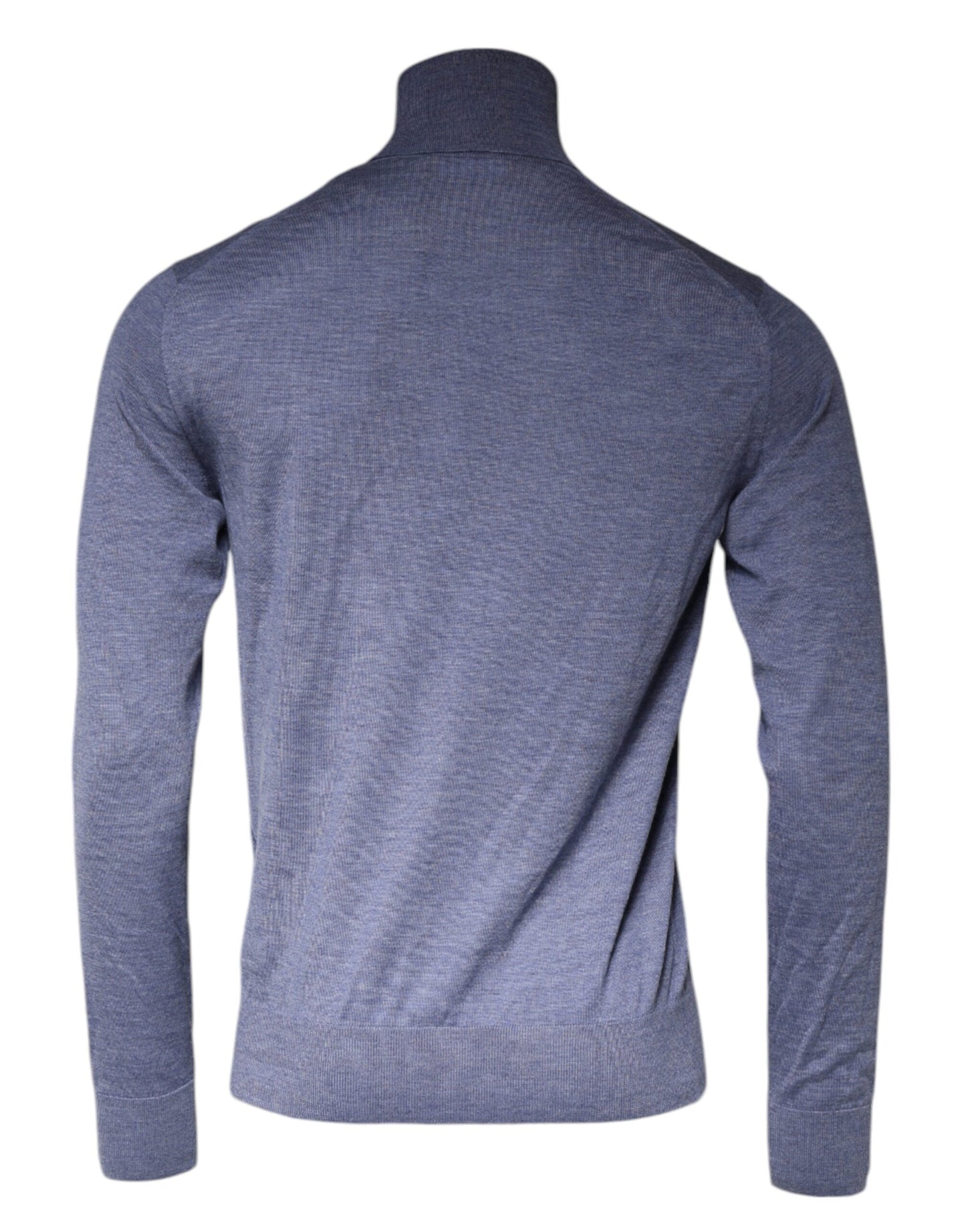 Purple Blue Long Sleeve Turtleneck Pullover Sweater