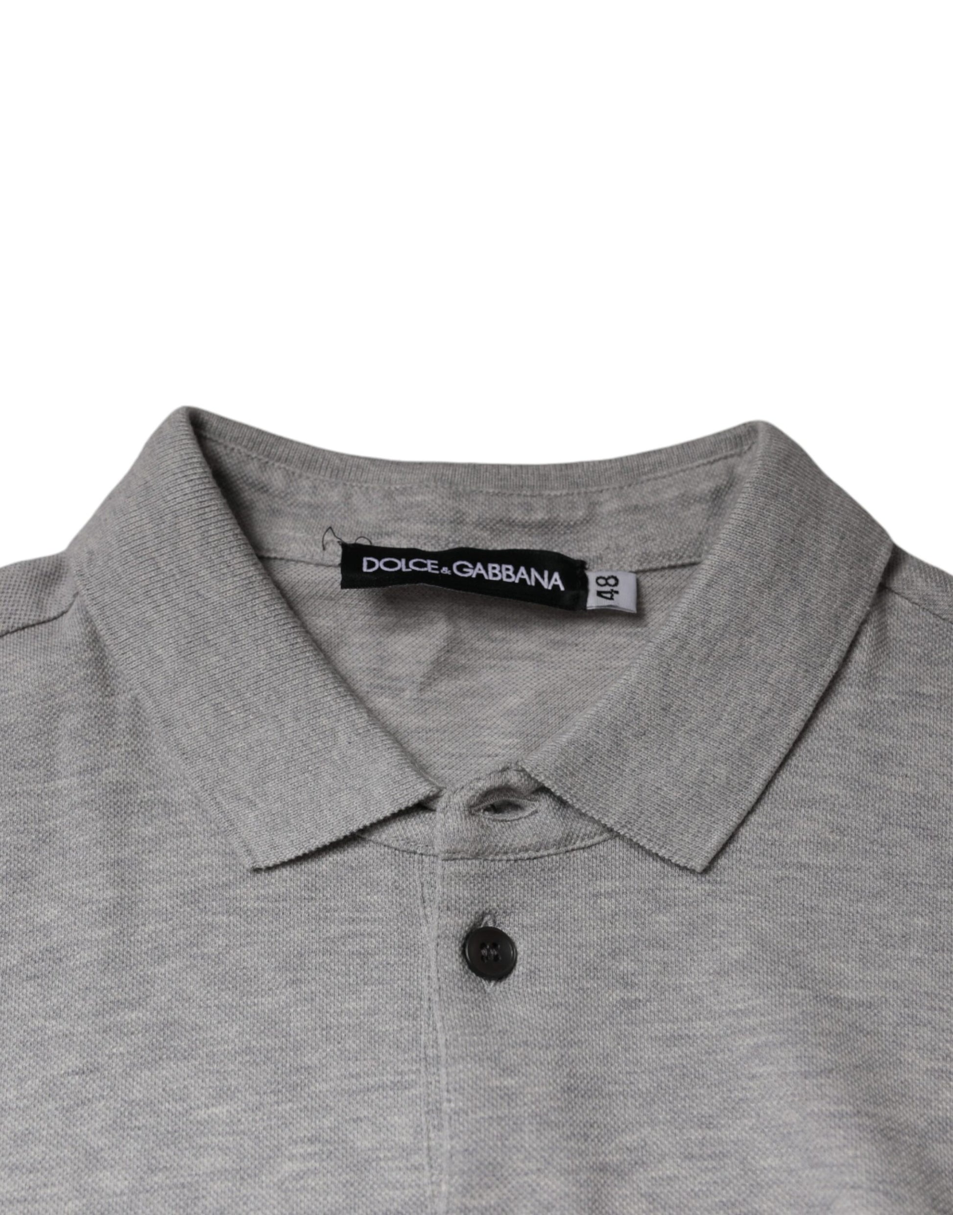 Gray Crown Collared ShortSleeve Polo T-shirt