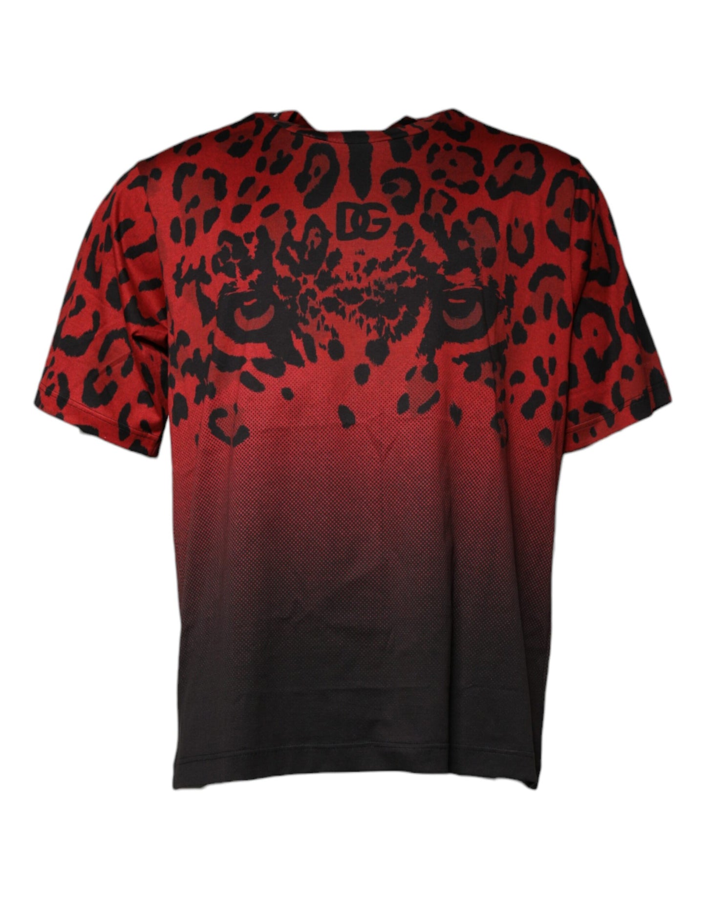 Red Leopard Cotton Short Sleeves T-shirt