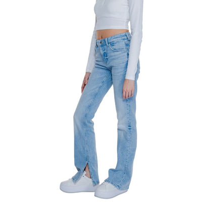 Light Blue Cotton Jeans & Pant