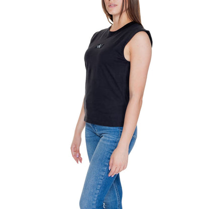 Black Cotton Tops & T-Shirt