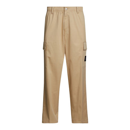 Beige Cotton Rigenerato Jeans & Pant