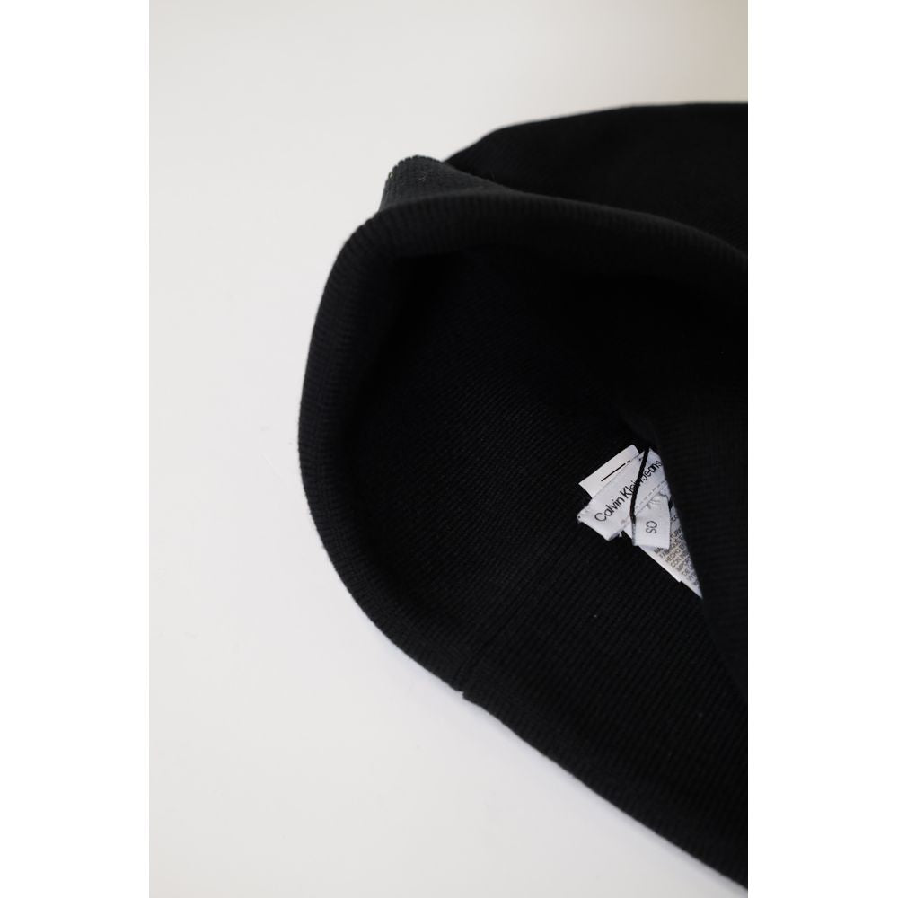 Calvin Klein Black Eco Beanie Hat