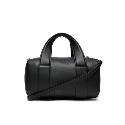 Black Synthetic Leather Handbag